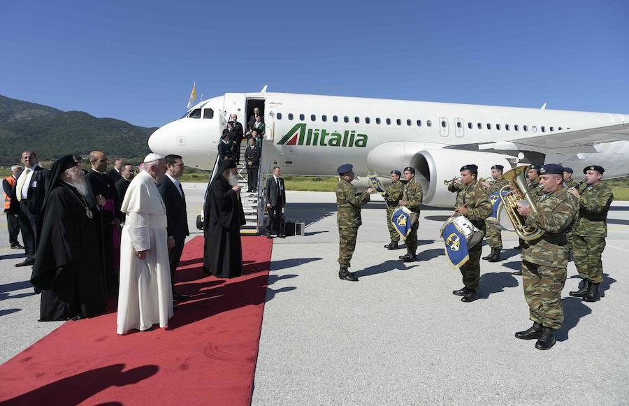 El Papa, con Lesbos