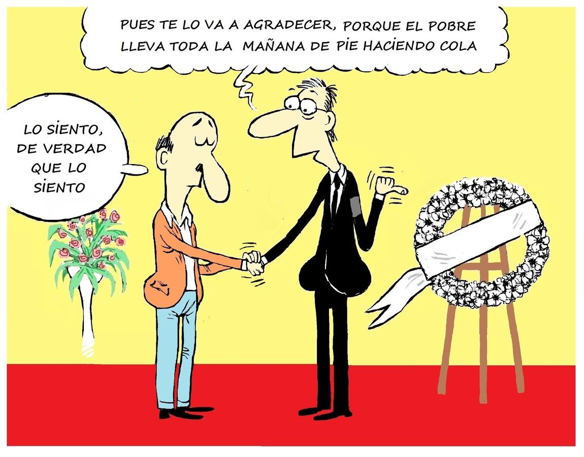 El cuerpo se está velando, sin sala a disposición, con el féretro danzando y la familia esperando a la próxima ampliación.