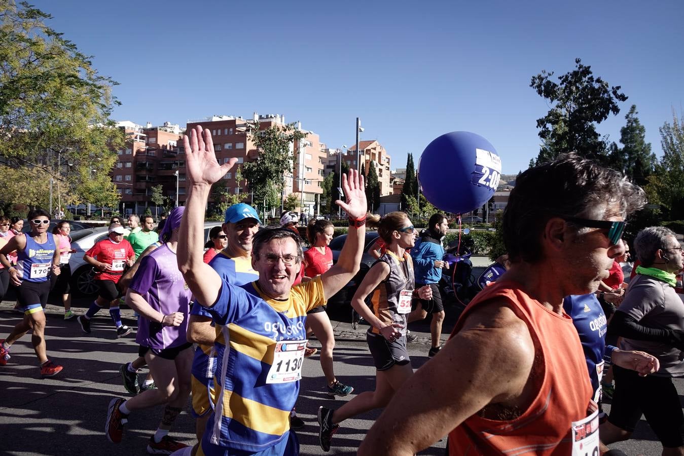 Miles de participantes en la Media Maratón de Granada