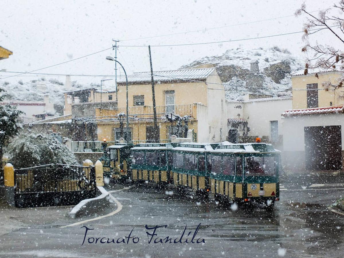 La comarca de Guadix queda cubierta de nieve