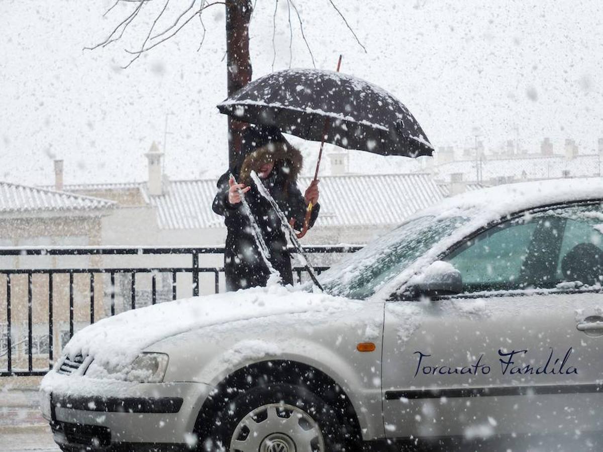 La comarca de Guadix queda cubierta de nieve