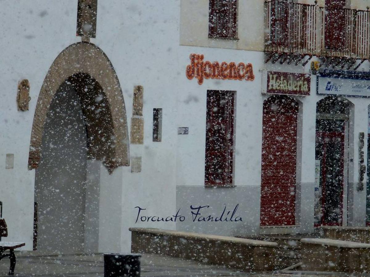 La comarca de Guadix queda cubierta de nieve