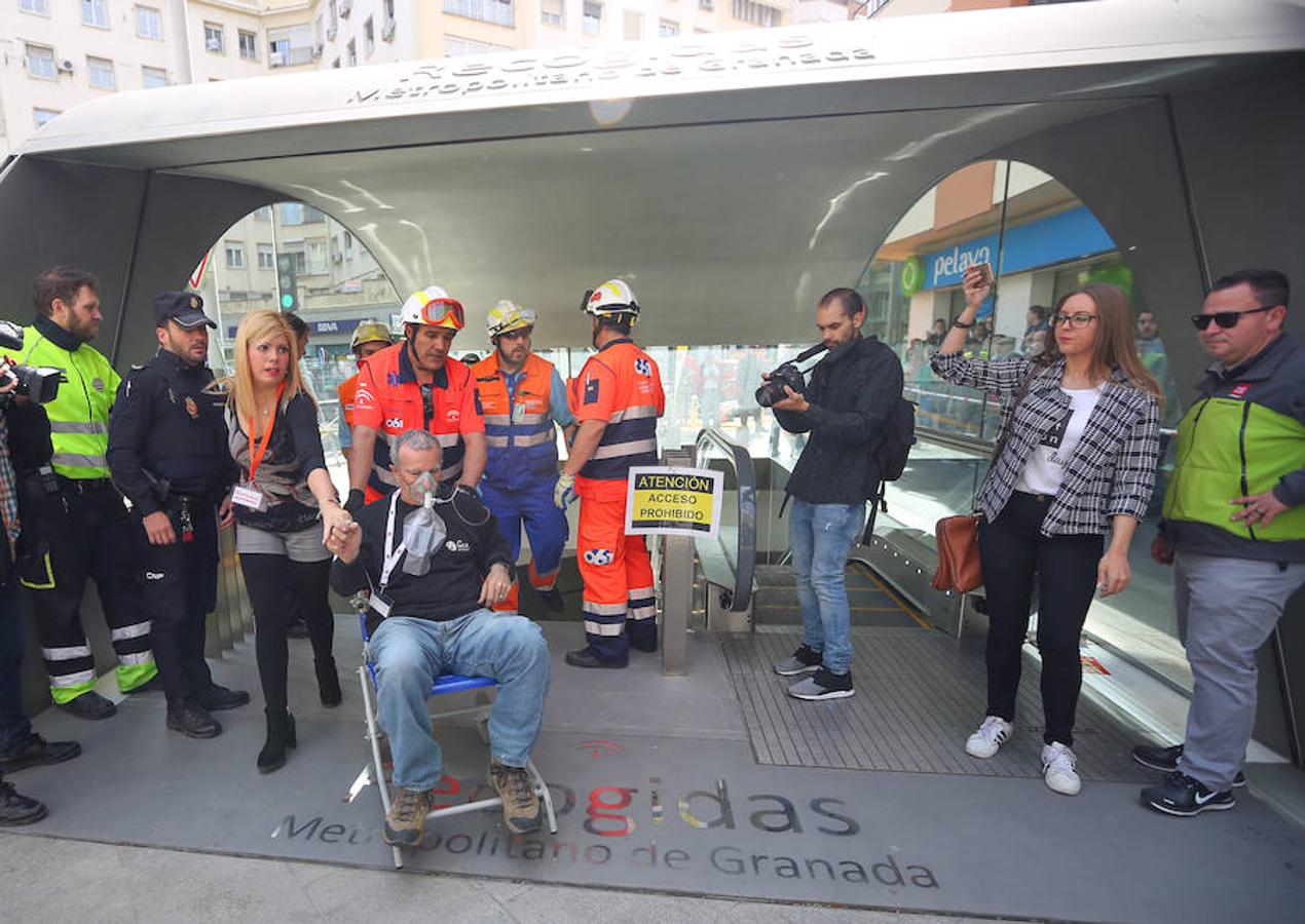 Simulacro de incendio en el metro de Granada