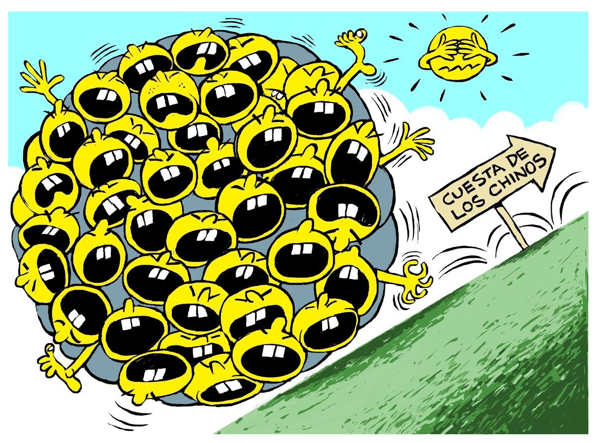 El tren chuchú se ha atascao / En lo alto el Albaicín / Los chinos acogonaos / Gritando se han apeao / De ese mortal balancín