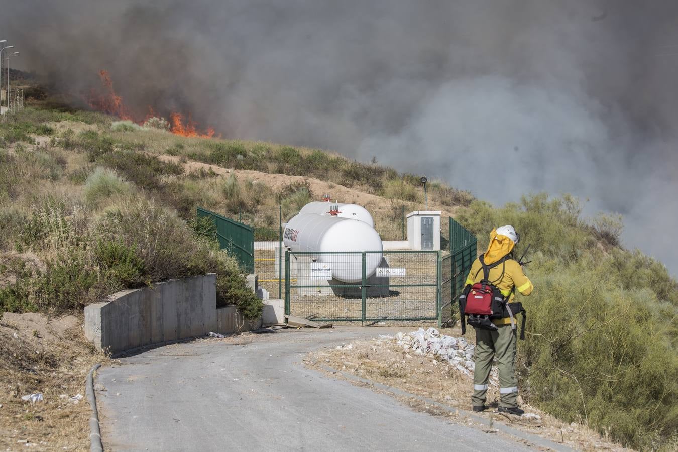 Las imágenes del incendio en el barranco de San Jerónimo