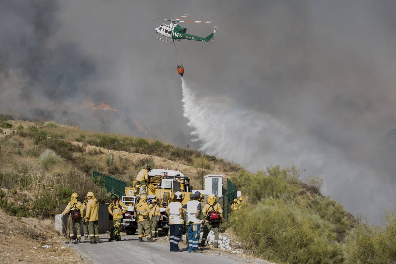 Las imágenes del incendio en el barranco de San Jerónimo