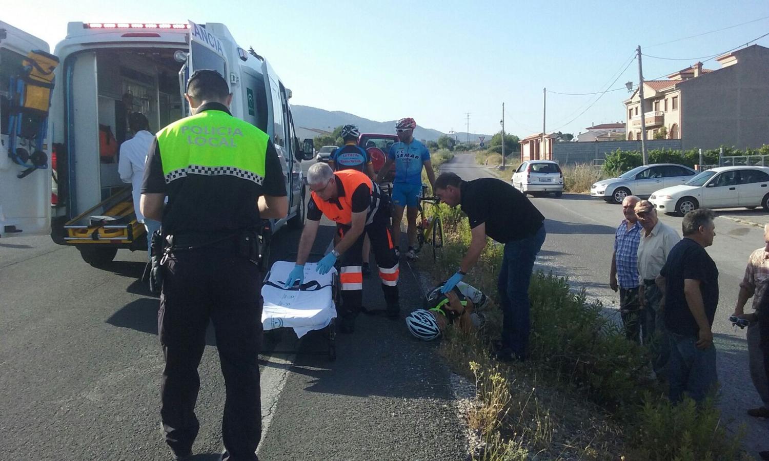 Herido un ciclista atropellado en la carretera que une Dúrcal y Nigüelas