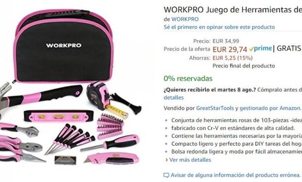 Persistente ironía organizar Indignación entre las mujeres por el kit de herramientas “para señoras” de  Amazon | Ideal