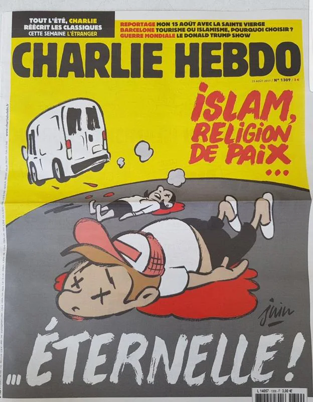 Las caricaturas de Charlie Hebdo sobre la masacre de Barcelona que van a dar mucho que hablar