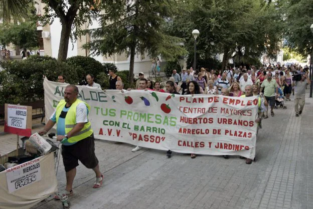 Manifestación de 2013 de los vecinos el Polígono del Valle.