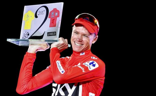 Chris Froome, tras conquistar la Vuelta a España. 