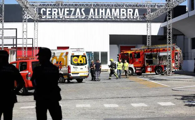 Ocho heridos por una fuga de amoníaco en Cervezas Alhambra