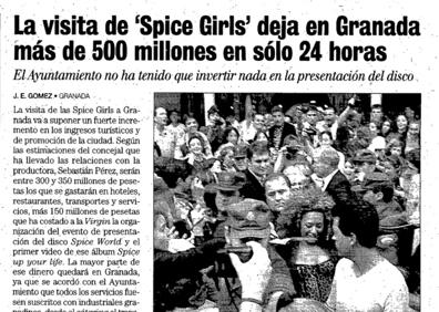Imagen secundaria 1 - 20 años del día que las Spice Girls revolucionaron Granada