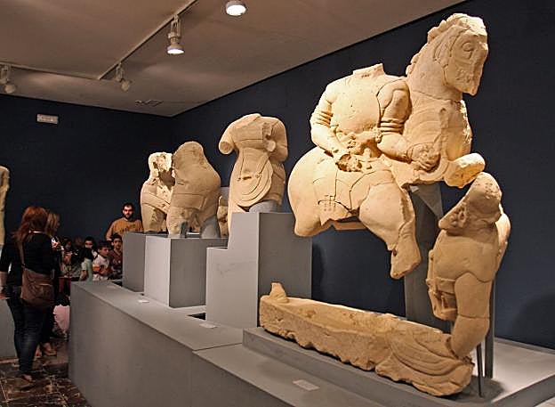 Conjunto de esculturas de Cerrillo Blanco (Porcuna), que pasará al Museo Íbero de Jaén.