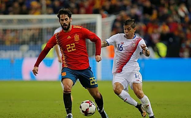 Isco, durante el choque ante Costa Rica. 