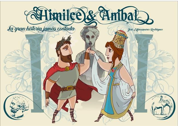 Portada del cuento sobre Aníbal e Himilce realizada por el artista linarense.