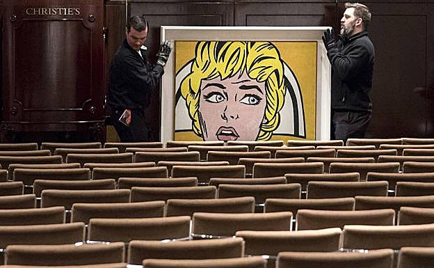 ‘Nurse’, de Roy Lichtenstein, antes de la subasta. 
