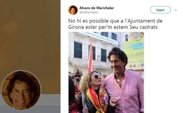 Risas en Twitter por un tuit Álvaro de Marichalar en supuesto catalán