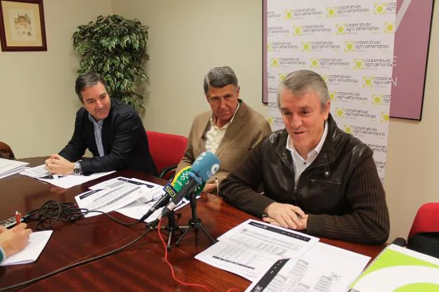 Jaime Martínez-Conradi Álamo, Rafael Sánchez de Puerta y Cristóbal Gallego, en rueda de prensa.