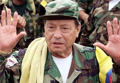 12. Antonio Marín, ‘Marulanda’ o ‘Tirofijo’, jefe de las FARC. 