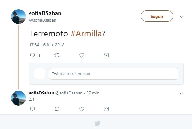 "El suelo ha temblado bajo mis pies", decía uno de los usuarios en Twitter