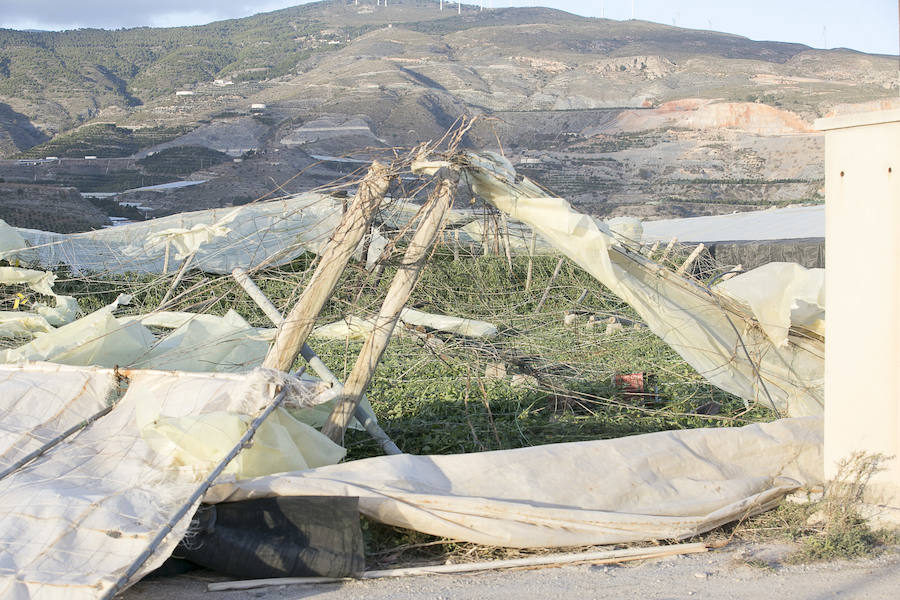 Daños provocados por el fuerte temporal que arrasó con algunos invernaderos de la Costa de Granada