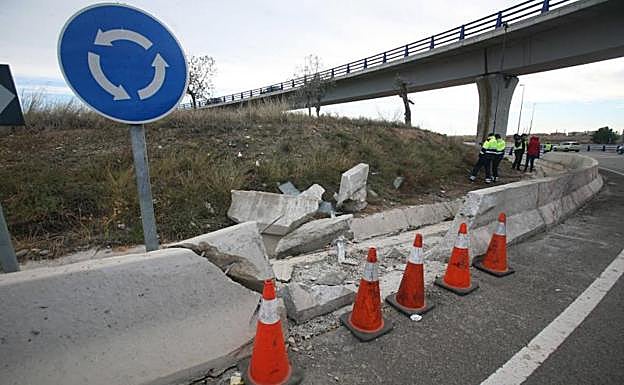 Zona del accidente.