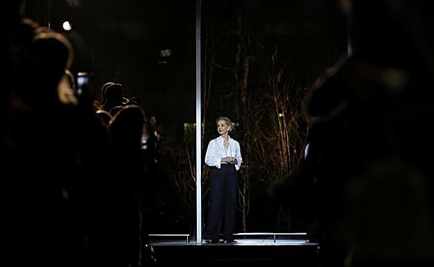 Carolina Herrera, al finalizar el desfile. 
