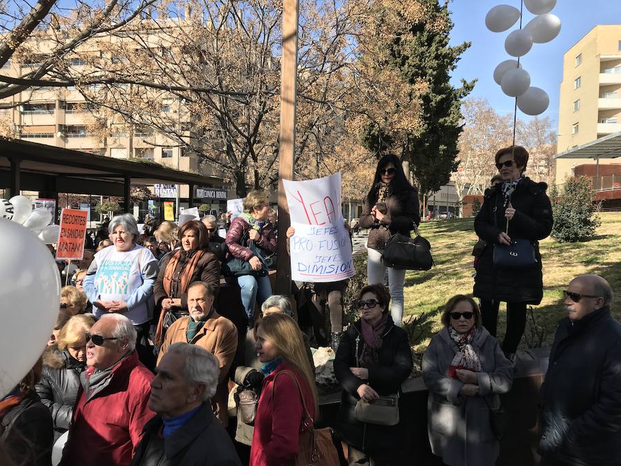 Justicia por la Sanidad ha celebrado esta concentración en la Caleta