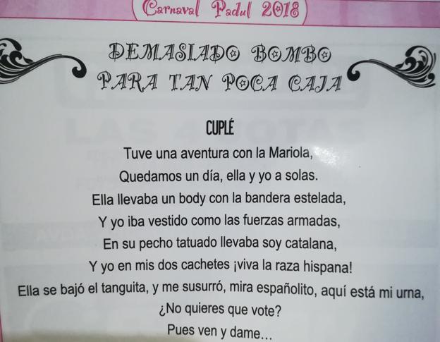 Exigen la retirada de un libro del carnaval de Padul por "sexista"