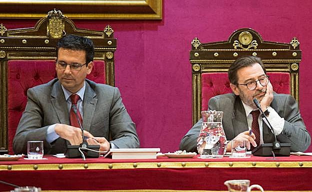 Sesión plenaria en el Ayuntamiento de Granada. 