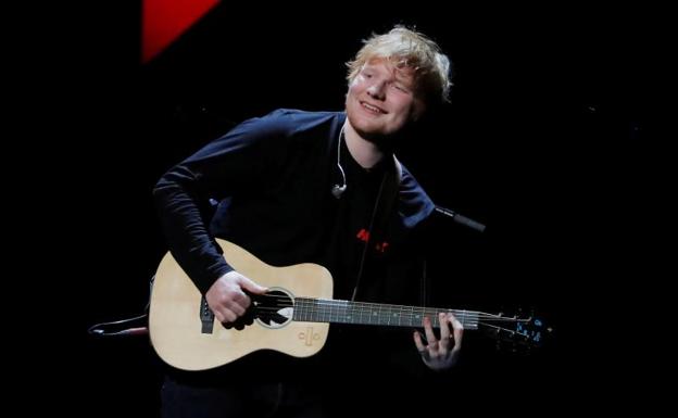 El cantante británico Ed Sheeran, durante un concierto.