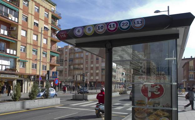 Antigua marquesina de los autobuses de Granada. 