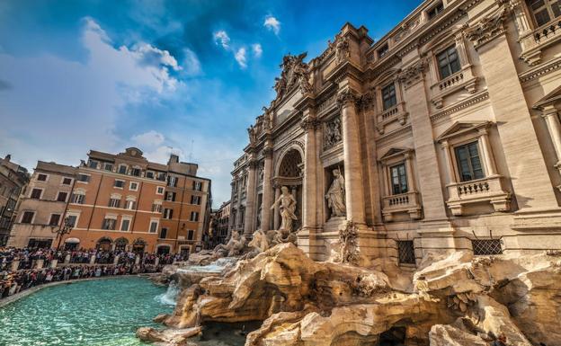 Vista de la Fontana de Trevi. 