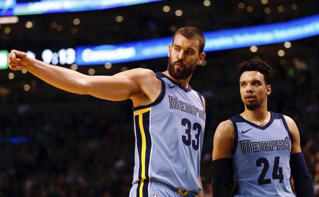 Marc Gasol, durante el partido. 