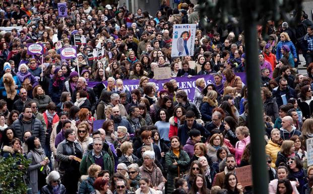 Manifestación en Vigo por los derechos de las mujeres realizada el pasado domingo.