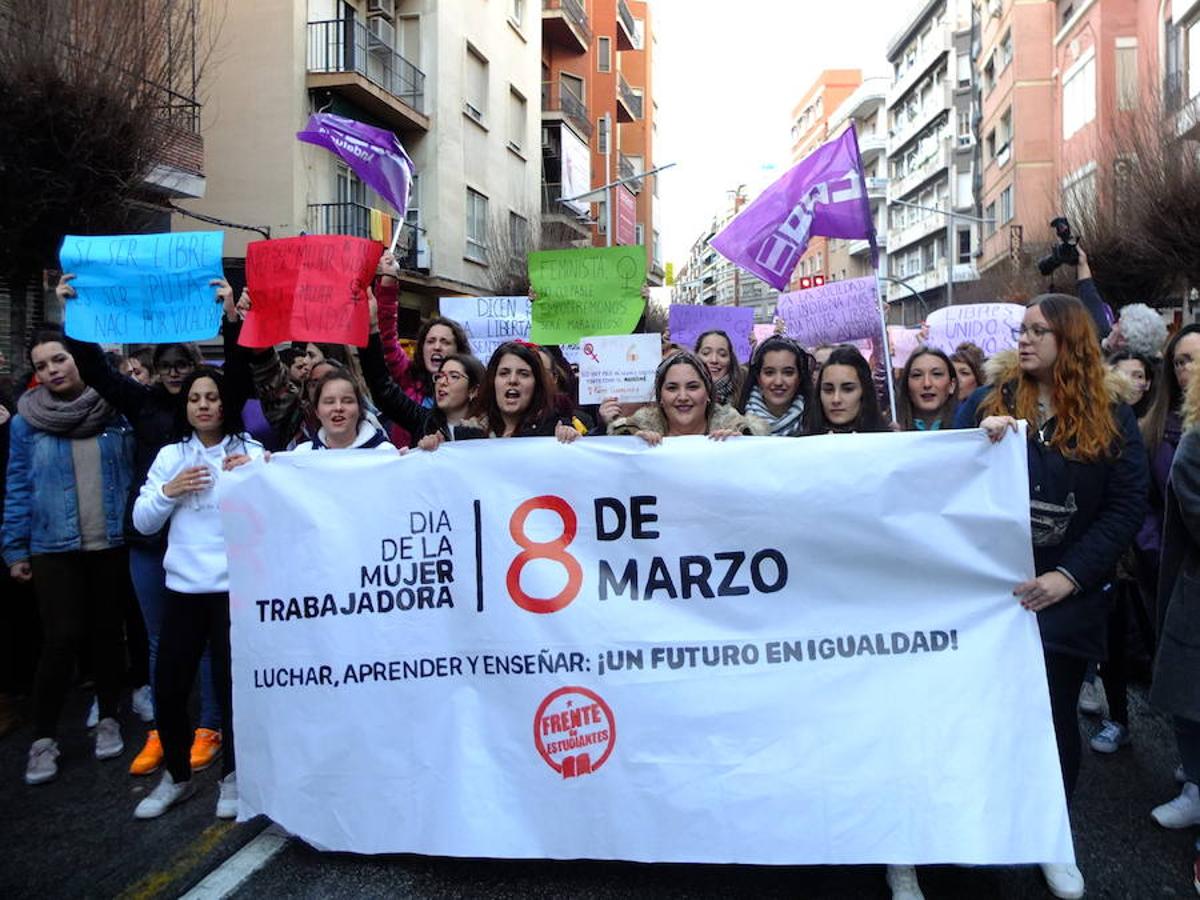 Así ha transcurrido la manifestación por el Día de la Mujer en Jaén