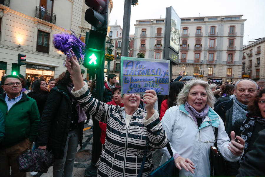 La multitudinaria manifestación del 8M en Granada dejó preciosas imágenes para el recuerdo a partir de las seis de la tarde. 