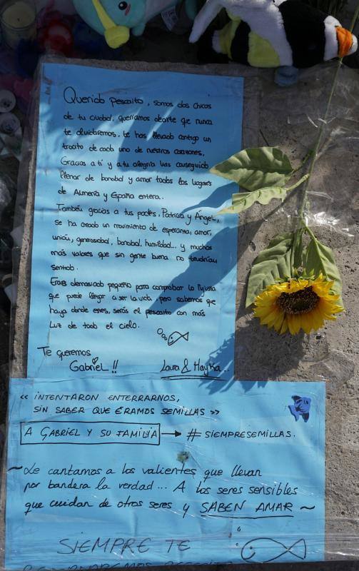 Este es el lugr donde personas de toda España homenajean al pequeño asesinado