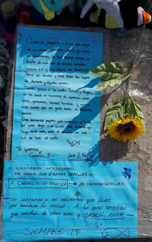 Este es el lugr donde personas de toda España homenajean al pequeño asesinado