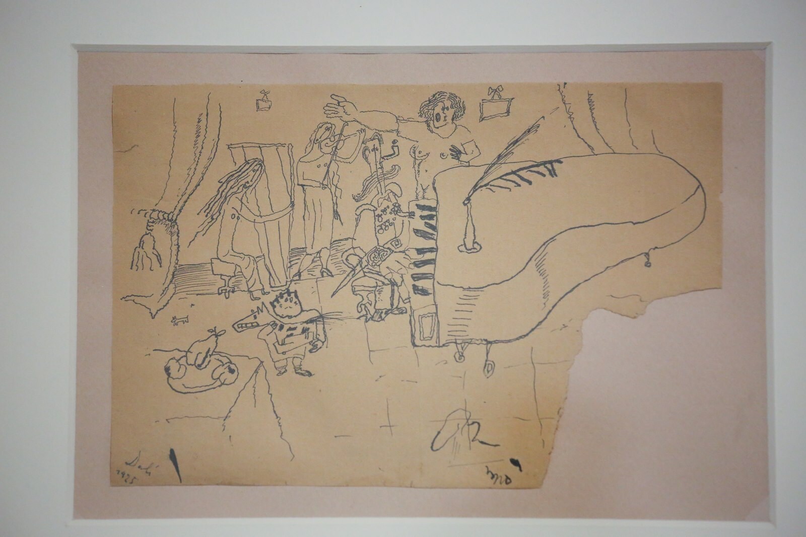 'Putrefactos musicales', uno de los dibujos de Dalí que conforman la famosa serie de 'Los putrefactos'. Depósito del Museo Reina Sofía en la Residencia de Estudiantes. 