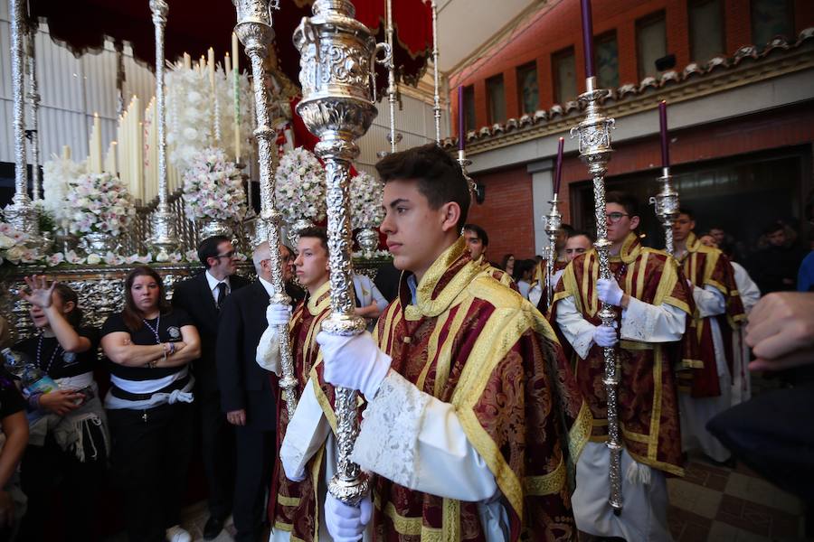 El Cristo de la Lanzada y María Santísima de la Caridad abren el Martes Santo desde la parroquia de Nuestra Señora de los Dolores