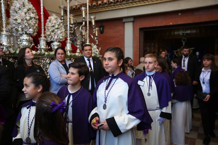 El Cristo de la Lanzada y María Santísima de la Caridad abren el Martes Santo desde la parroquia de Nuestra Señora de los Dolores