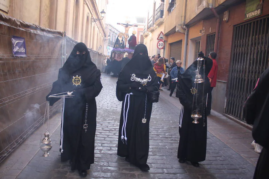 Solemne estación de penitencia de la hermandad del Santísimo Cristo del Mar, Nuestra Señora de las Lágrimas y San Juan Evangelista en el Monte Calvario