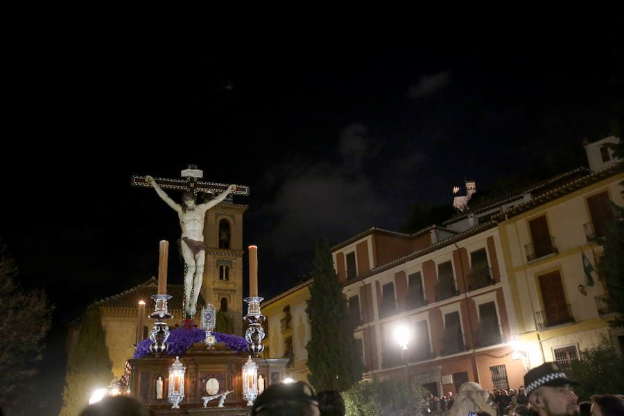 La hermandad del Señor San José y Ánimas y cofradía del Santísimo Cristo de la Misericordia procesiona en la madrugada del Jueves Santo al Viernes Santo