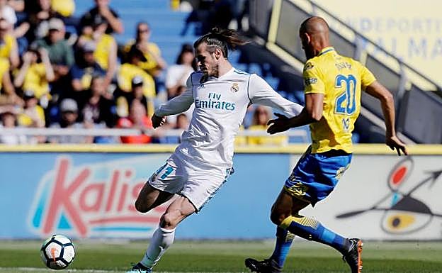 Bale, en una acción del partido ante Las Palmas. 