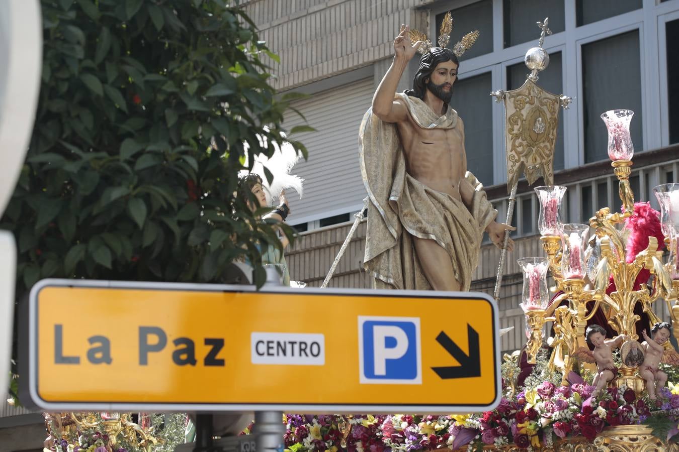 El paso de palio de Santa María del Triunfo es el último en recogerse, poniéndose con él fin a la Semana Santa de Granada cada año. Llama la atención, en el exorno floral del palio, la utilización que se hace no solo de flores, sino también de distintas frutas como manzanas, uvas, etc. Álvaro Abril es su creador.