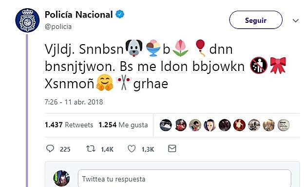 El incomprensible tuit de la Policía Nacional que sorprende a todo el mundo. ¿Qué quiere decir?