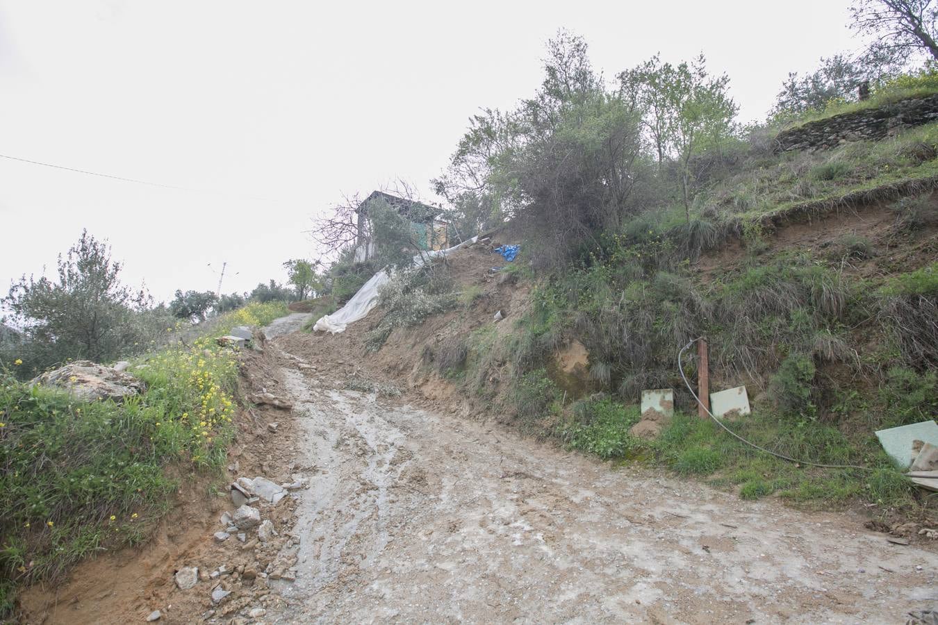 Hay caminos cortados, viviendas amenazadas por la caída de rocas o por el deslizamiento de laderas, entre otros desperfectos