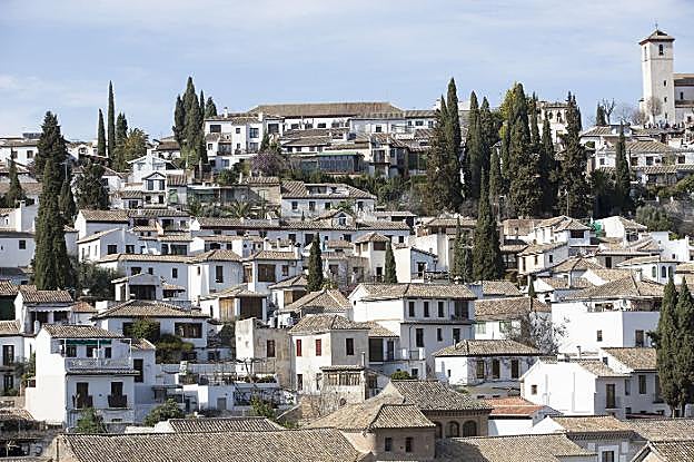 Vista del Albaicín tomada desde el mirador del barrio de la Churra. 